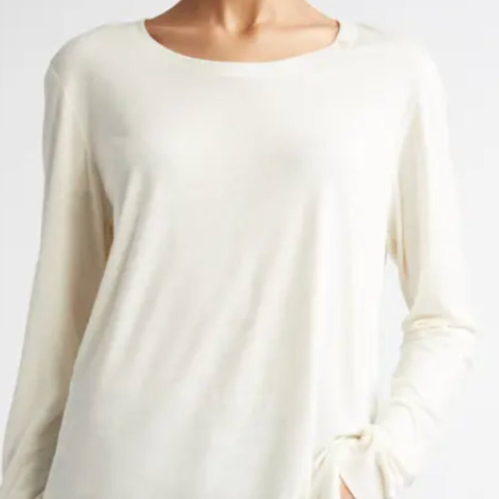 J. CREW FORMKNIT LONG-SLEEVE SHIRT IVORY | Size: Medium